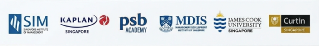 SIM, Kaplan, PSB, MDIS, James Cook, Curtin